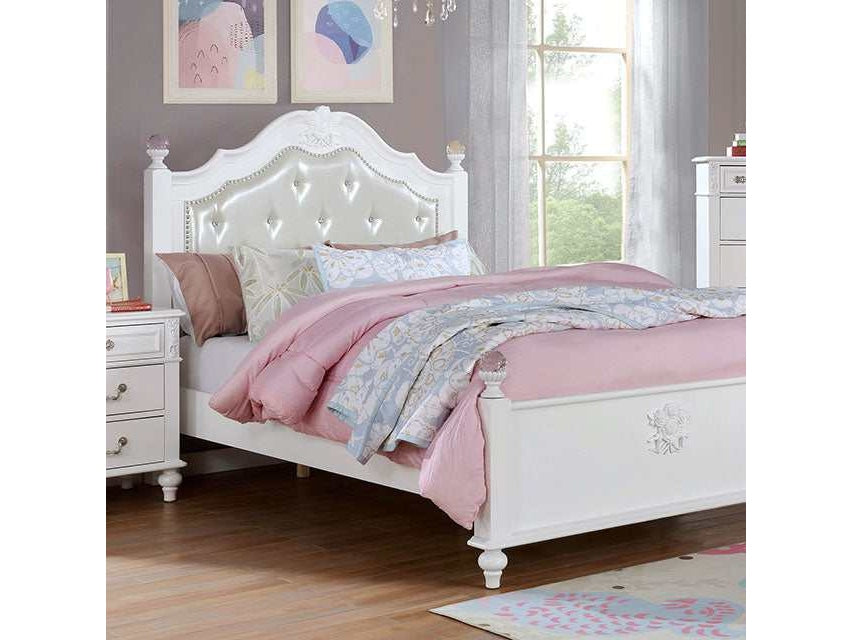 Belva White Twin Bed - Ornate Home