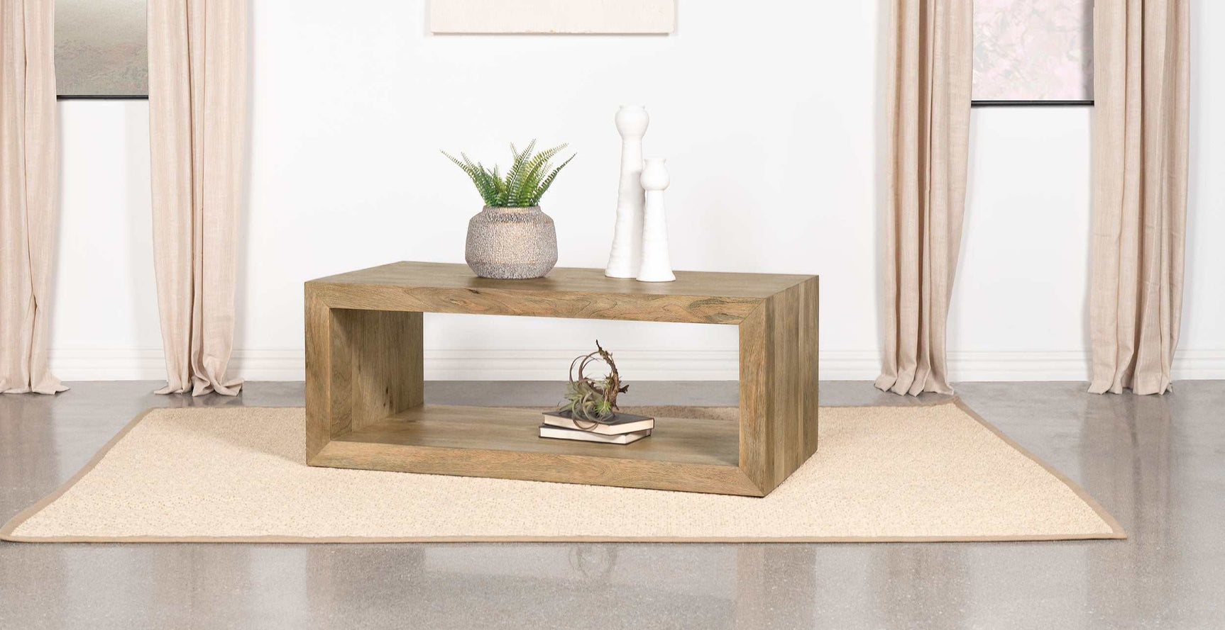 Benton Natural Coffee Table - Ornate Home