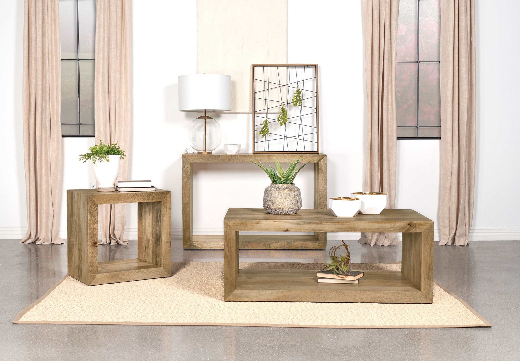 Benton Natural Coffee Table - Ornate Home