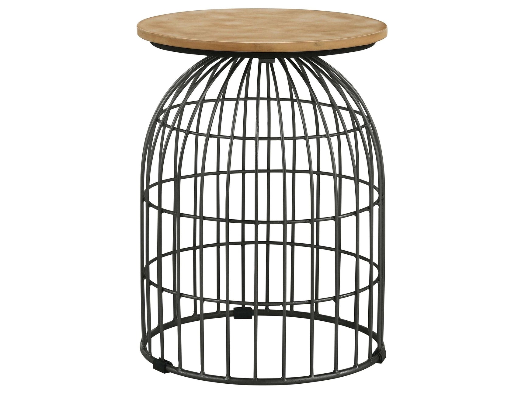 Bernardo Natural / Gunmetal Side Table - Ornate Home