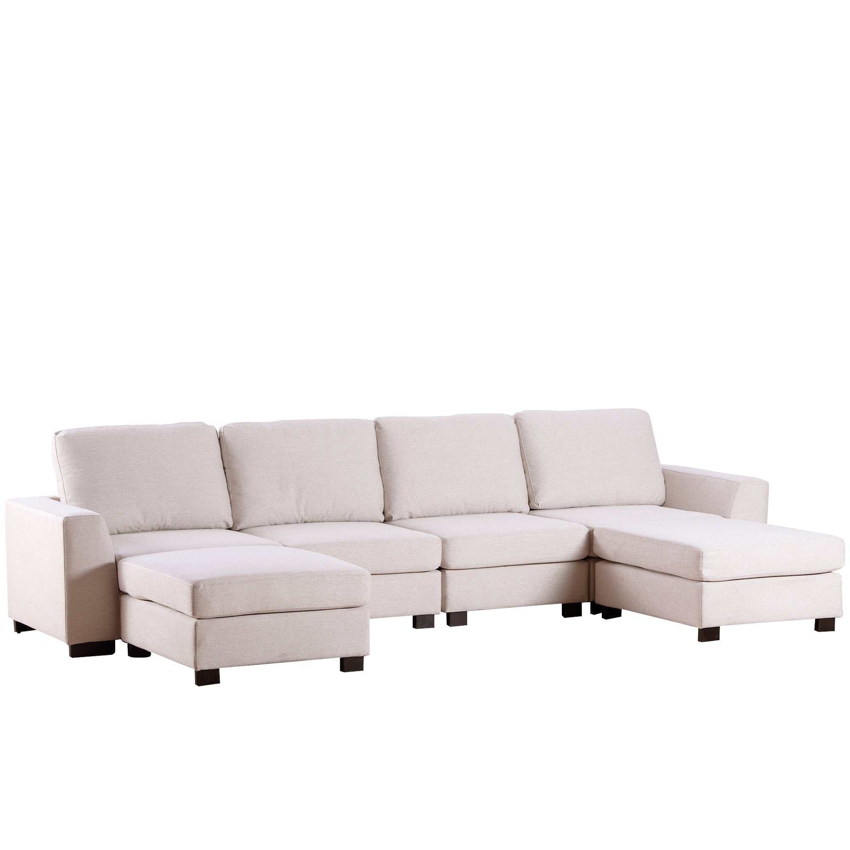 Biscar Convertible Modular Sectional Sofa Beige - Ornate Home