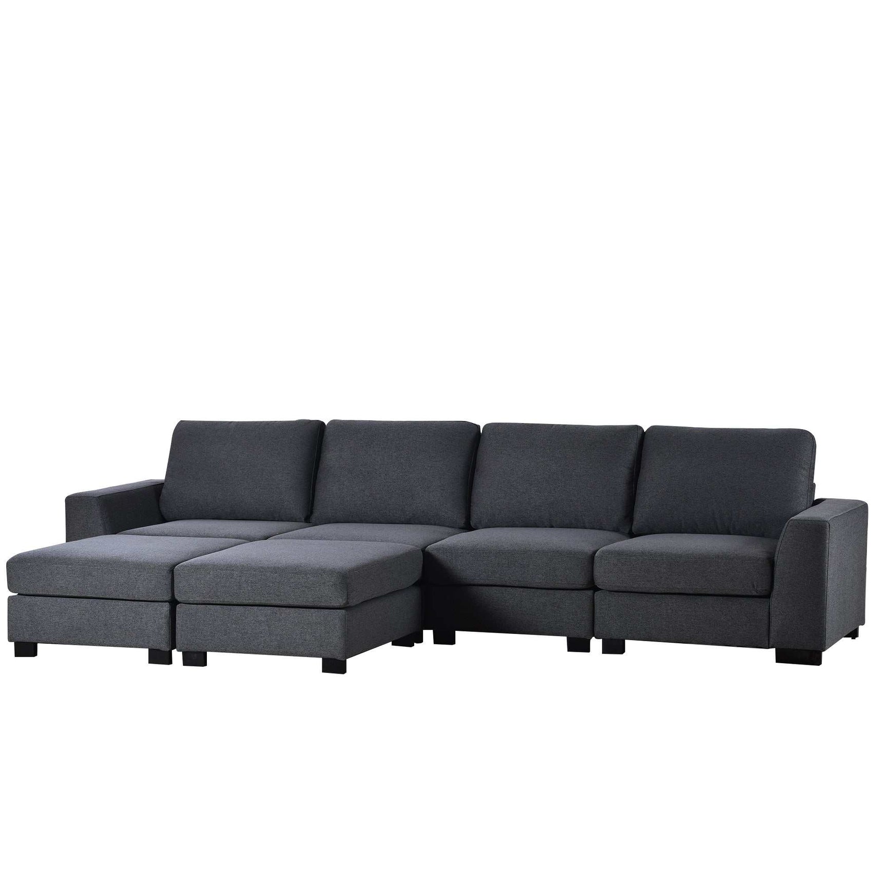 Biscar Convertible Modular Sectional Sofa Gray - Ornate Home