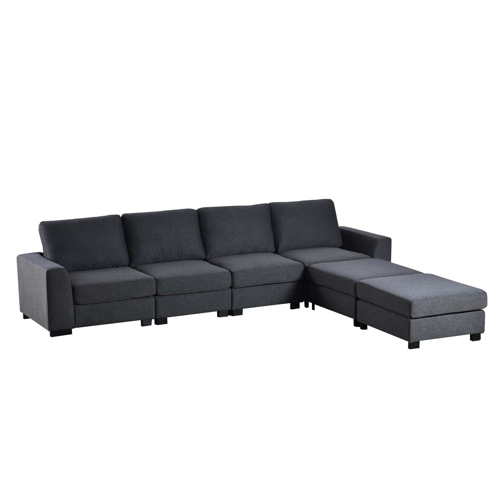 Biscar Convertible Modular Sectional Sofa Gray - Ornate Home