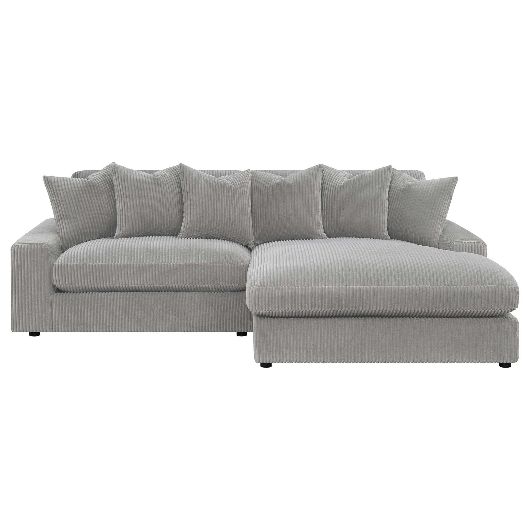 Blaine Fog Reversible Chaise 2-Piece Sectional - Ornate Home