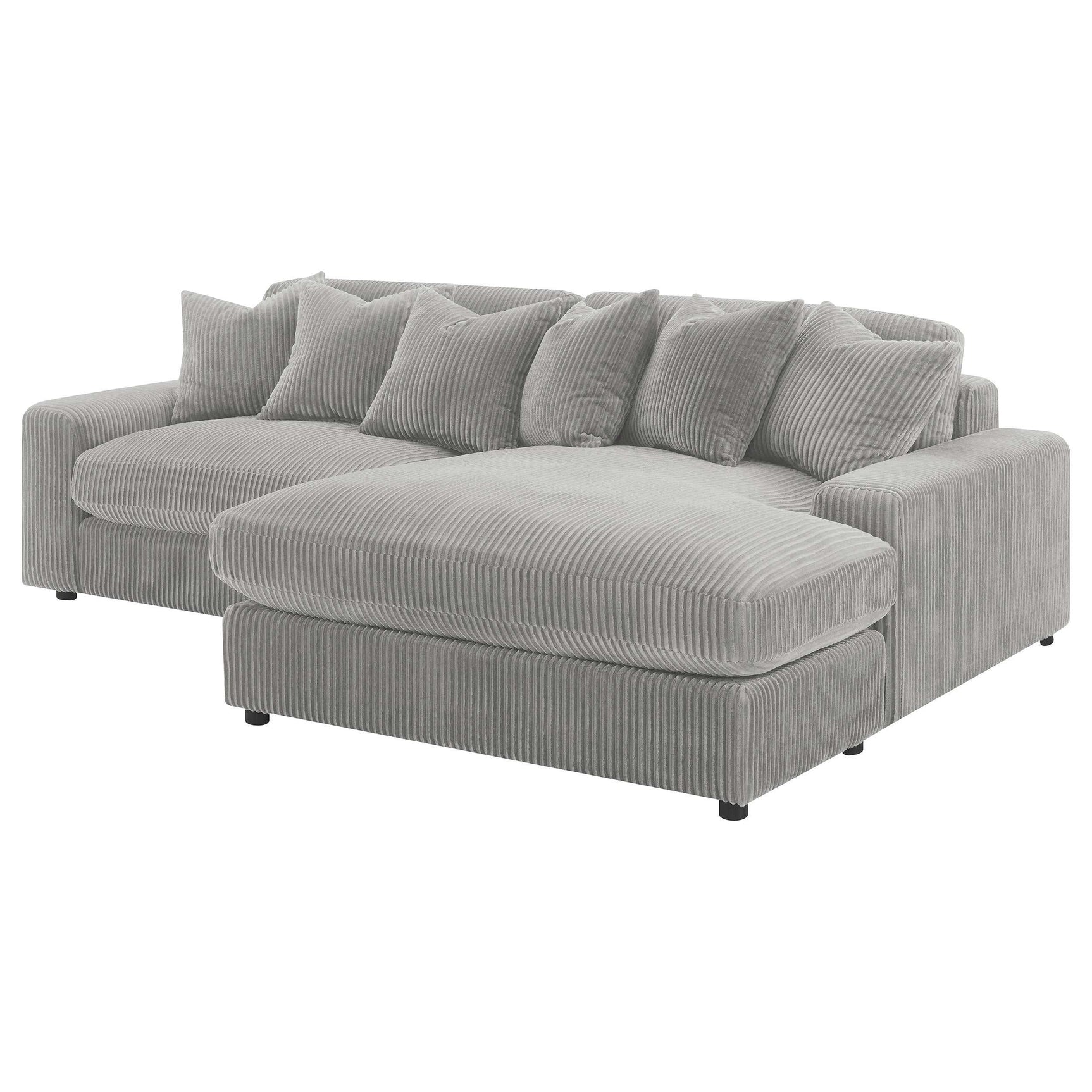 Blaine Fog Reversible Chaise 2-Piece Sectional - Ornate Home