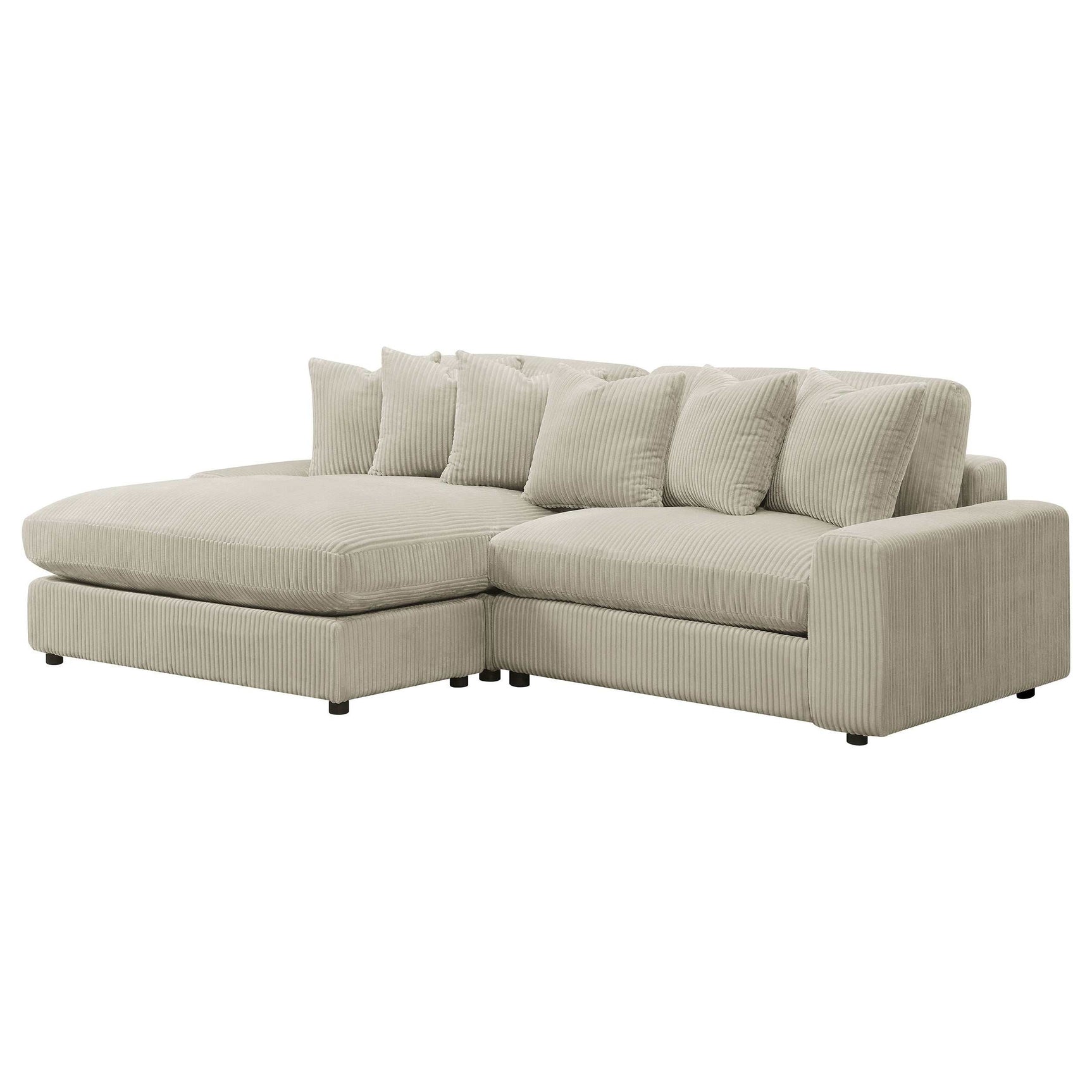 Blaine Sand Reversible Chaise 2-Piece Sectional - Ornate Home