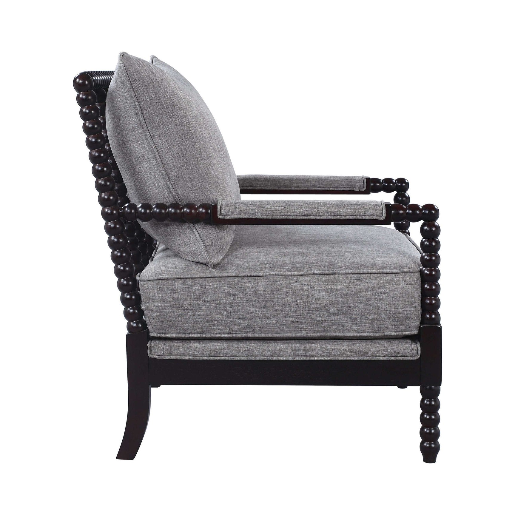 Blanchett Grey & Black Accent Chair - Ornate Home