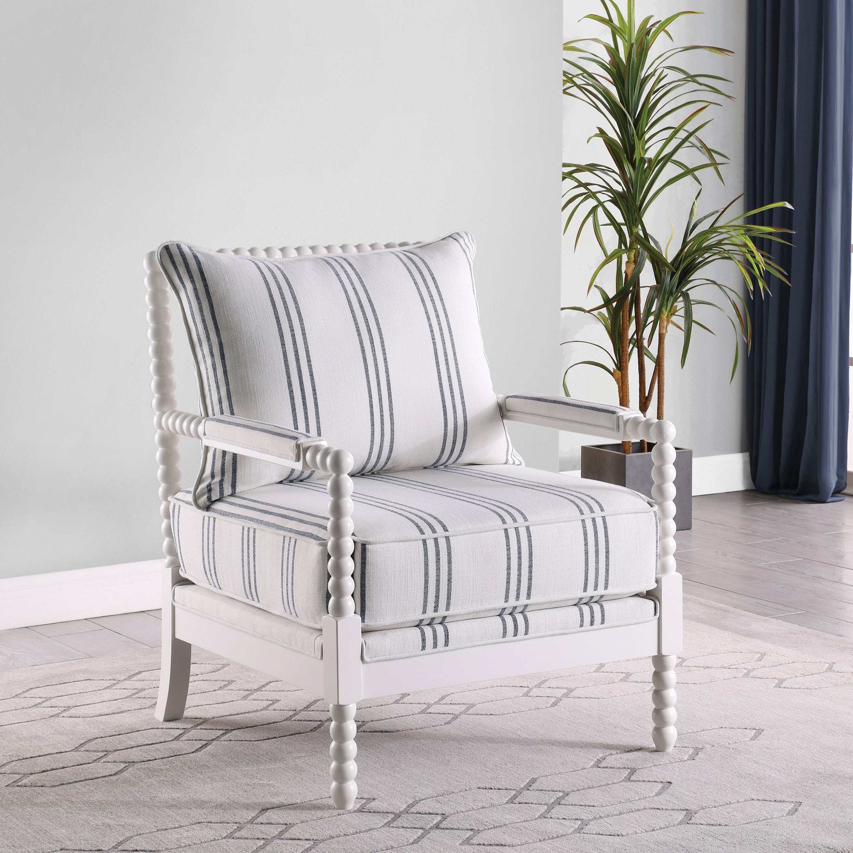 Blanchett White Accent Chair - Ornate Home