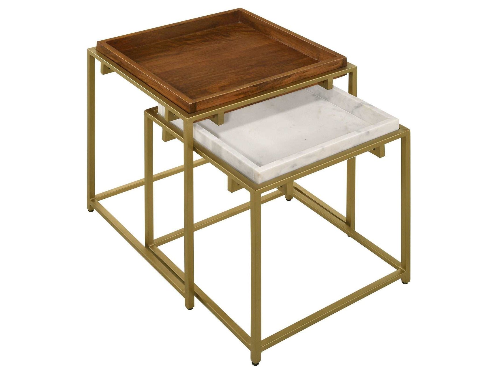 Bolden Gold 2 Pc Nesting Table - Ornate Home