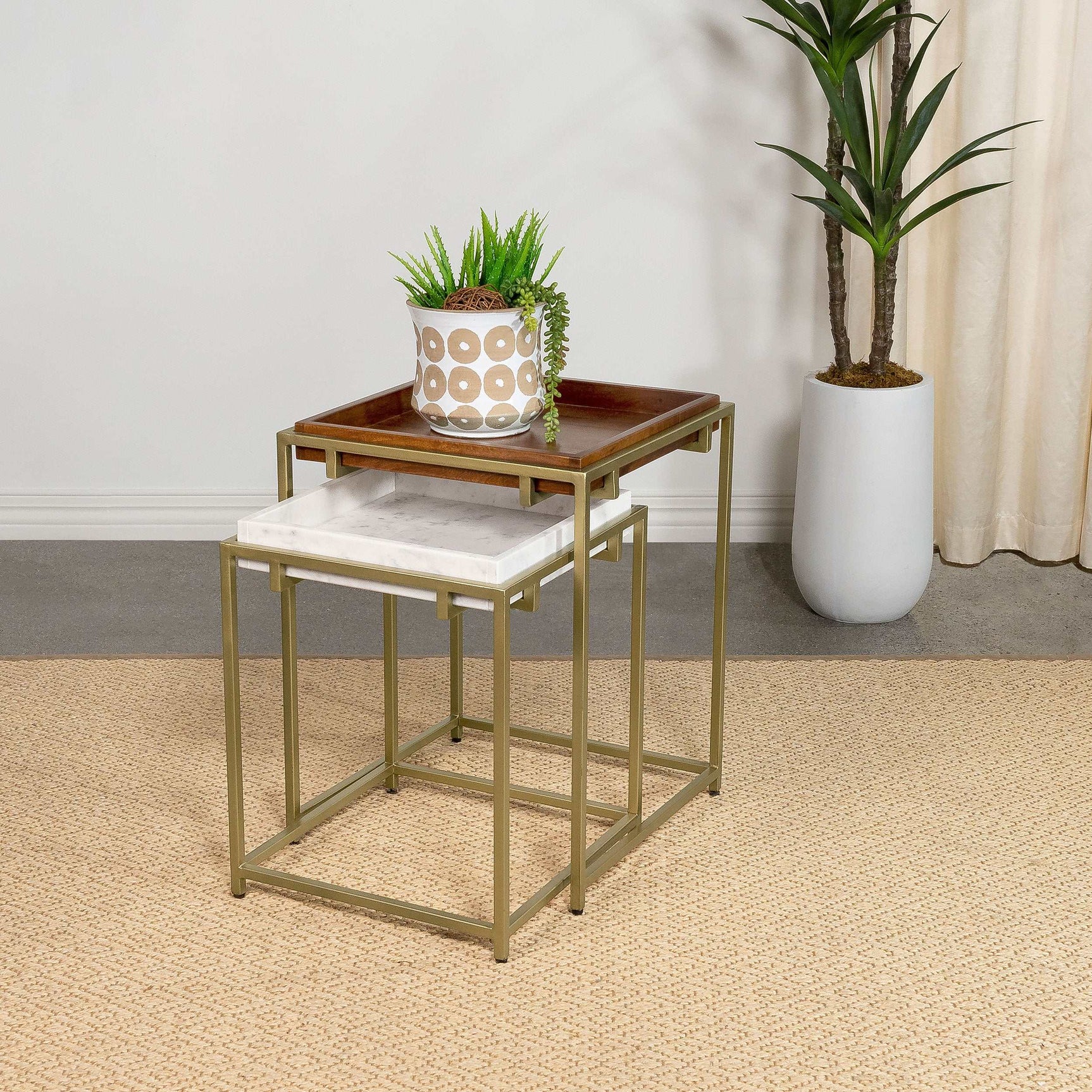 Bolden Gold 2 Pc Nesting Table - Ornate Home