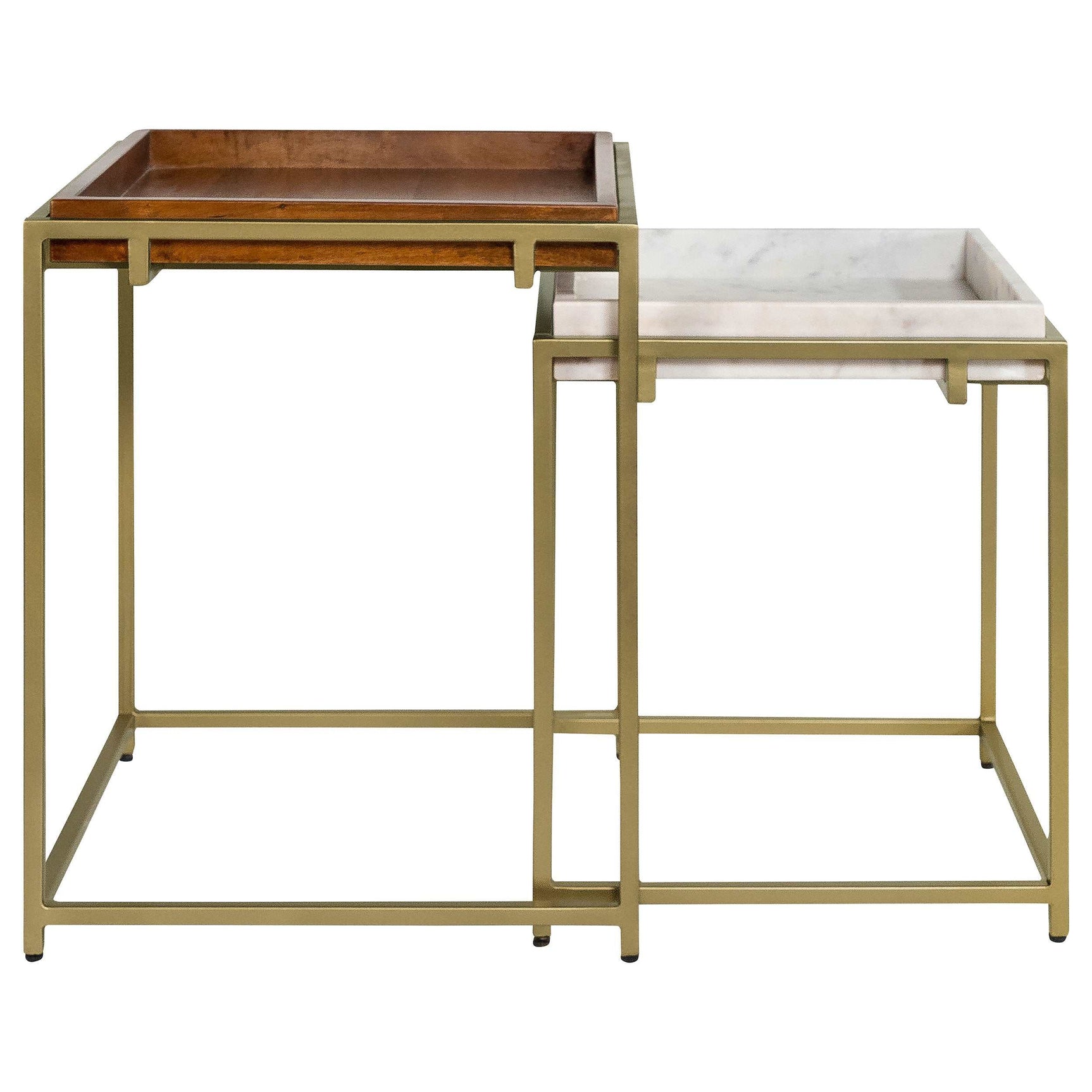 Bolden Gold 2 Pc Nesting Table - Ornate Home