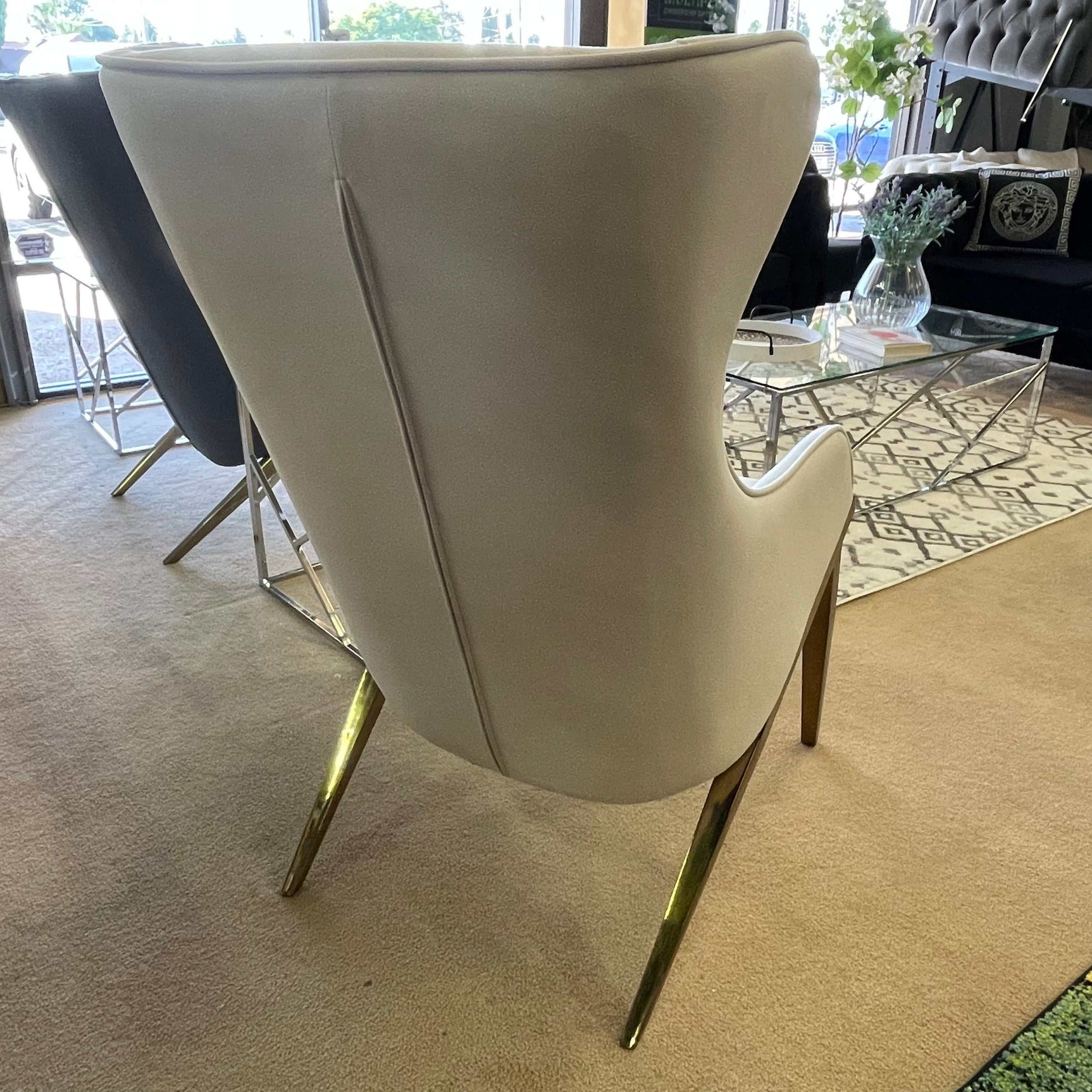 Bozarro Slate & Bronze Accent Chair - Ornate Home