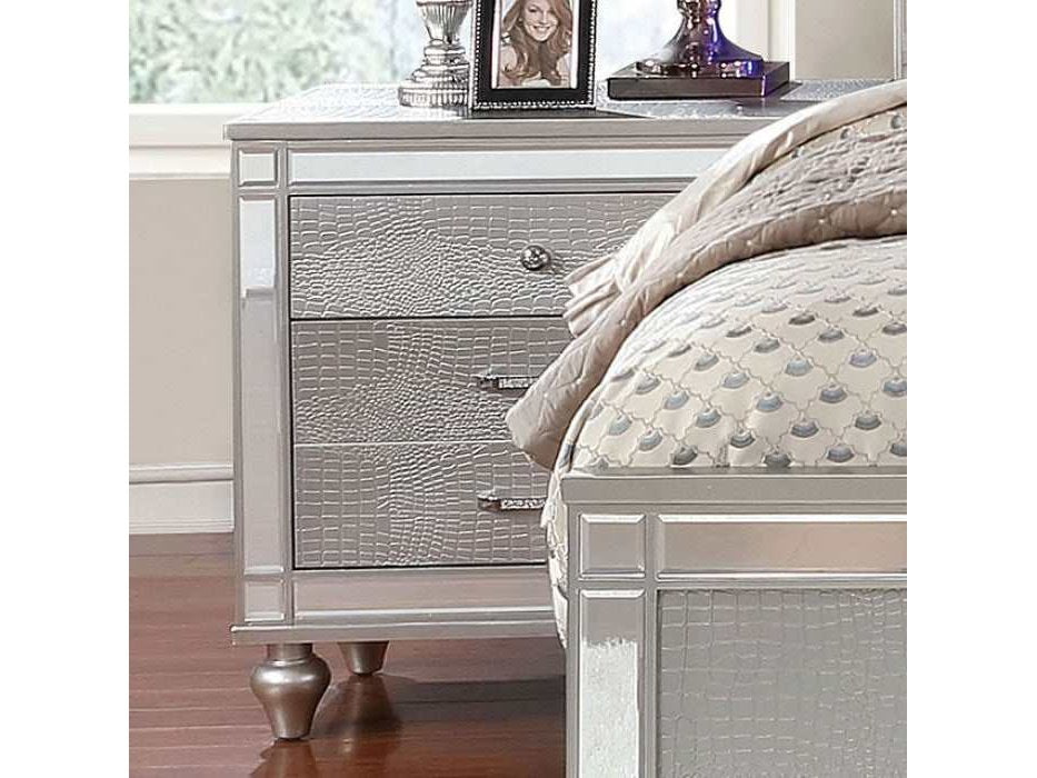 Brachium Silver Nightstand - Ornate Home