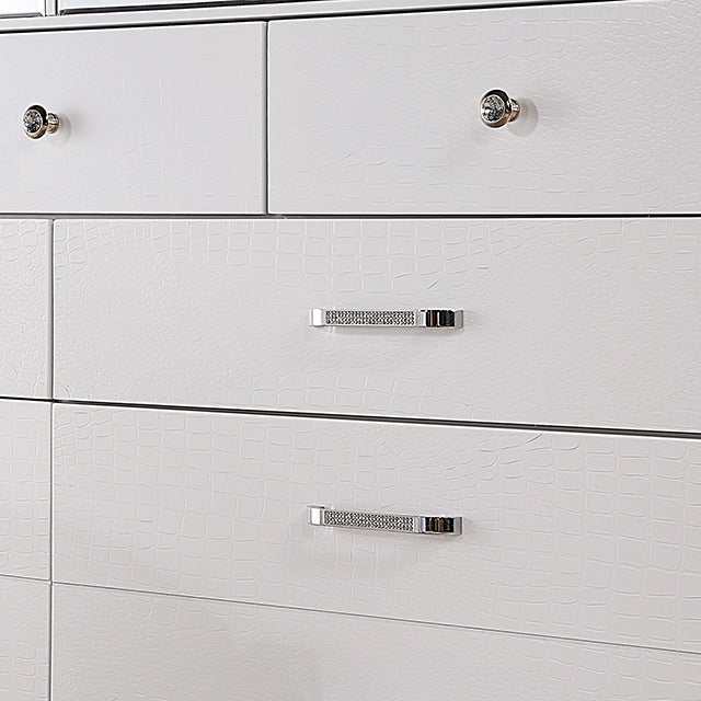 Brachium White Eastern King Bed - Ornate Home