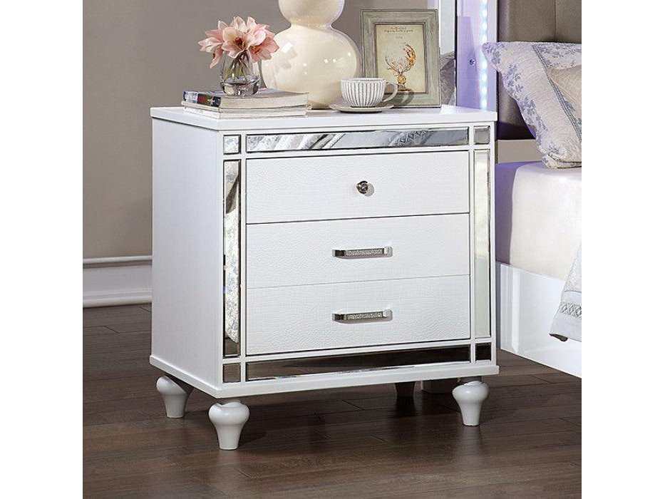 Brachium White Nightstand - Ornate Home