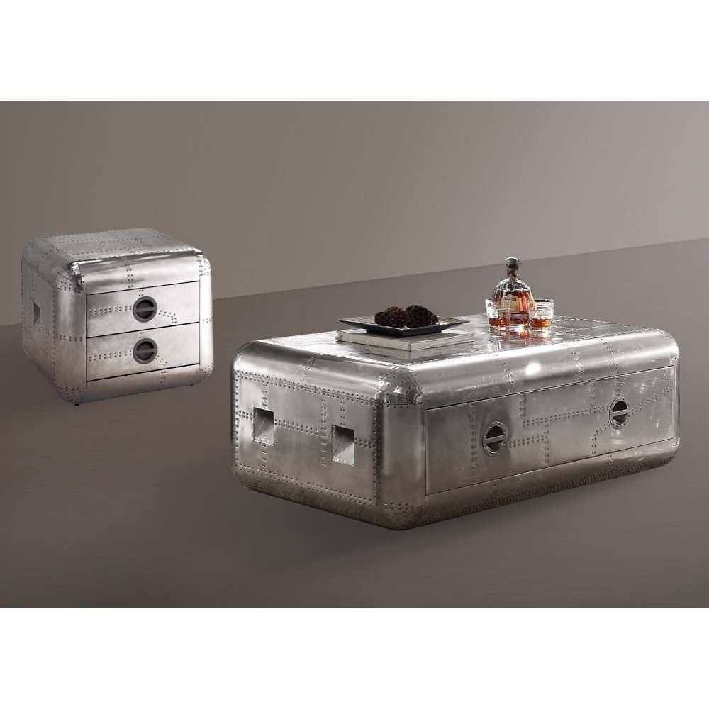 Brancaster Rectangular Aluminum Coffee Table - Ornate Home