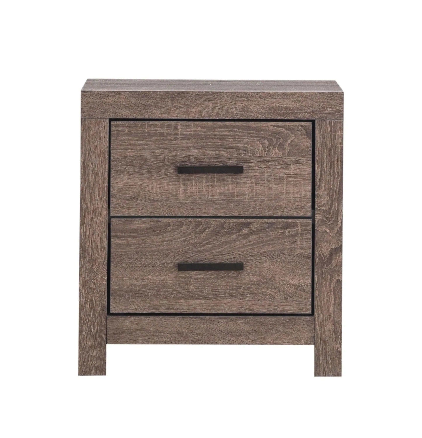 Brantford Barrel Oak 5pc Queen Panel Bedroom Set - Ornate Home