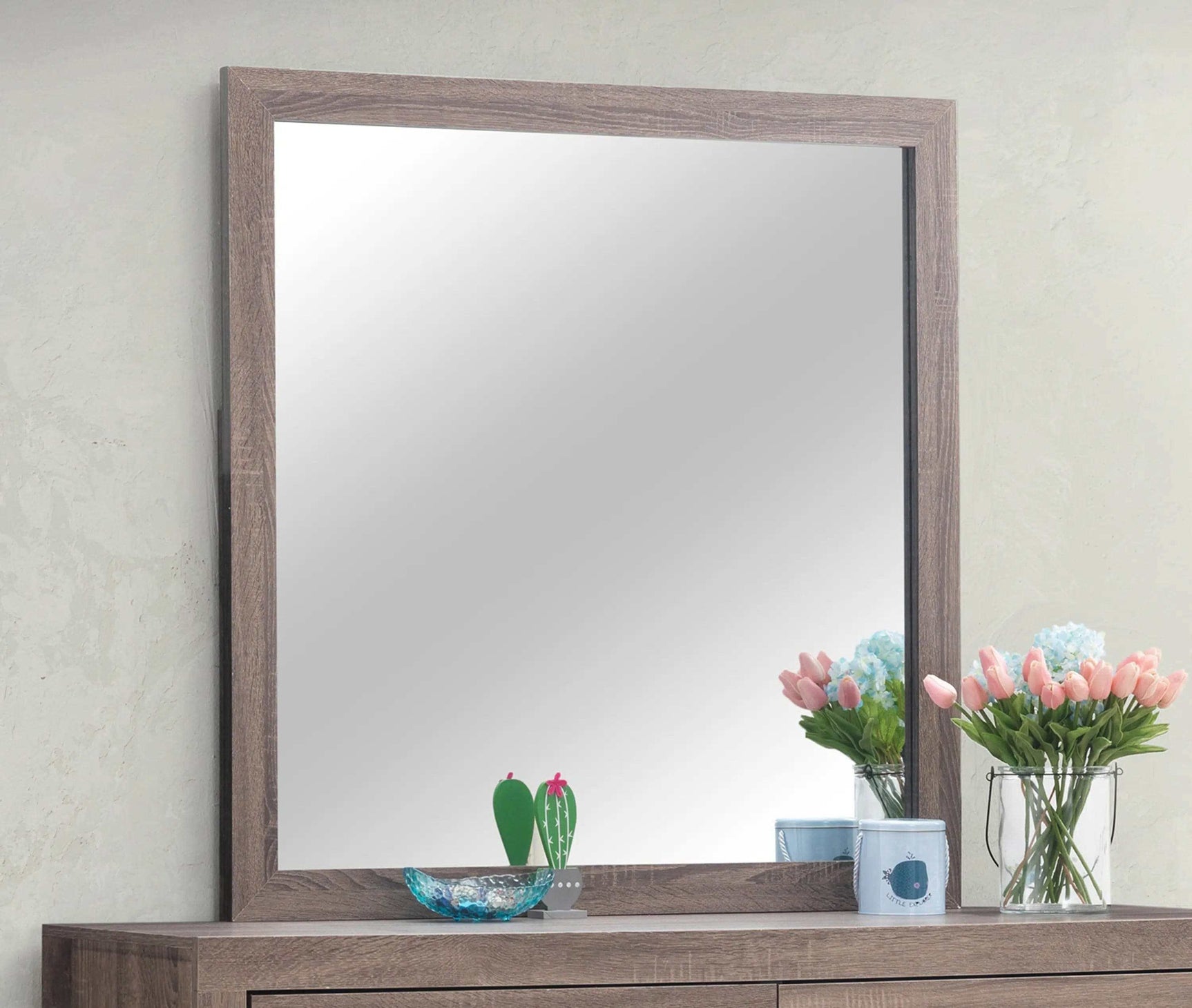 Brantford Barrel Oak 5pc Queen Storage Bedroom Set - Ornate Home