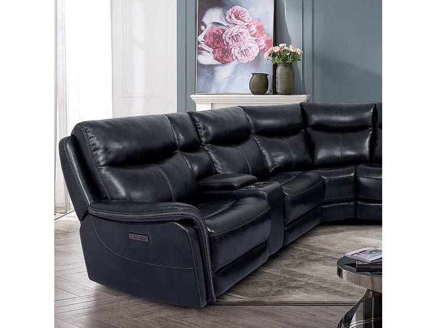 Braylee Dark Navy Power Sectional - Ornate Home