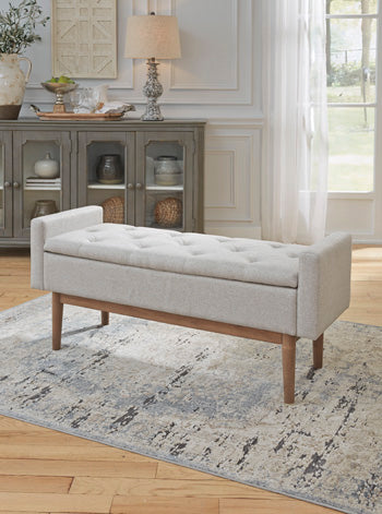 Briarson Beige/Brown Storage Bench - Ornate Home