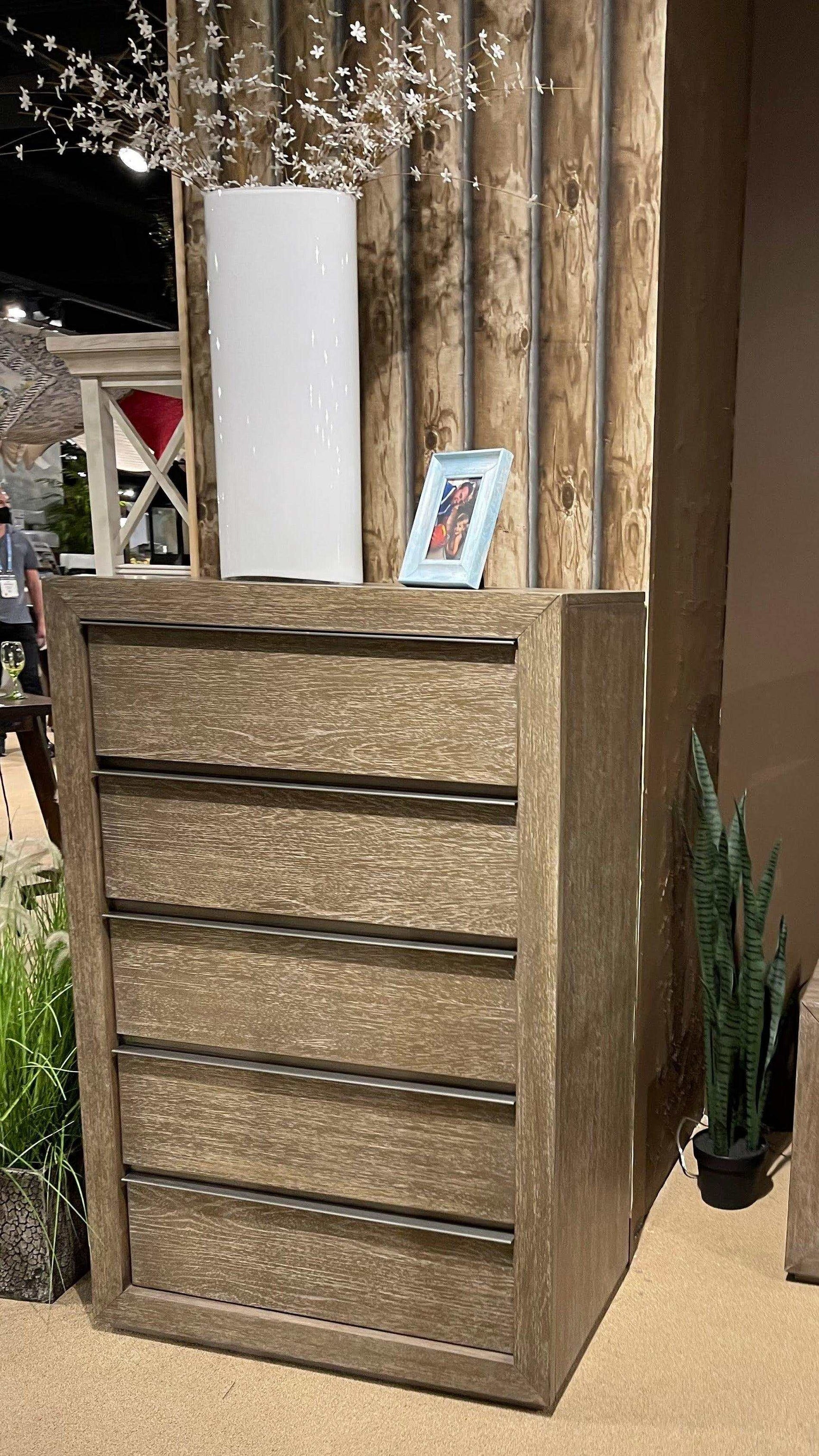 Bridgewater Light Walnut Chest w/ 5 Drawers - Ornate Home