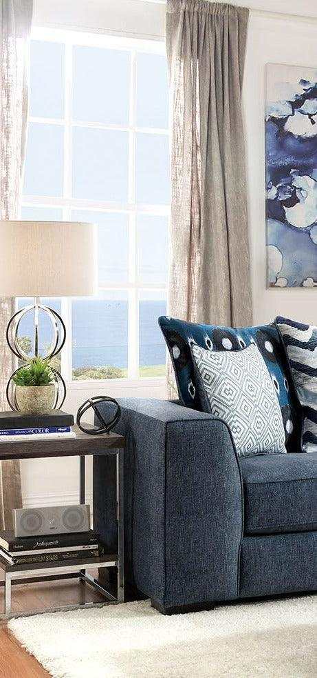 Brielle Blue L Shape Sectional Sofa - Ornate Home