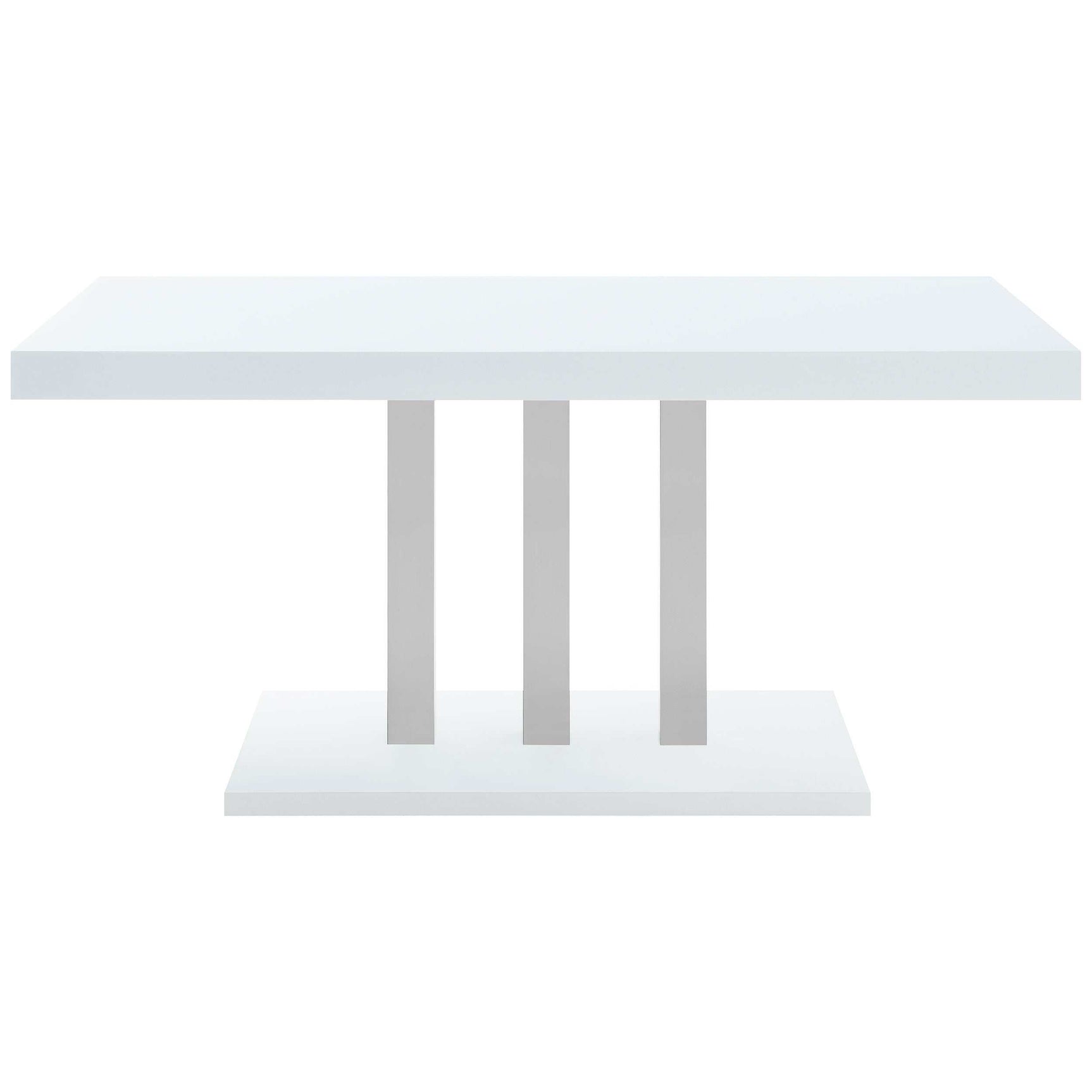 Brooklyn White High Gloss / Grey 5 Pc Dining Set - Ornate Home