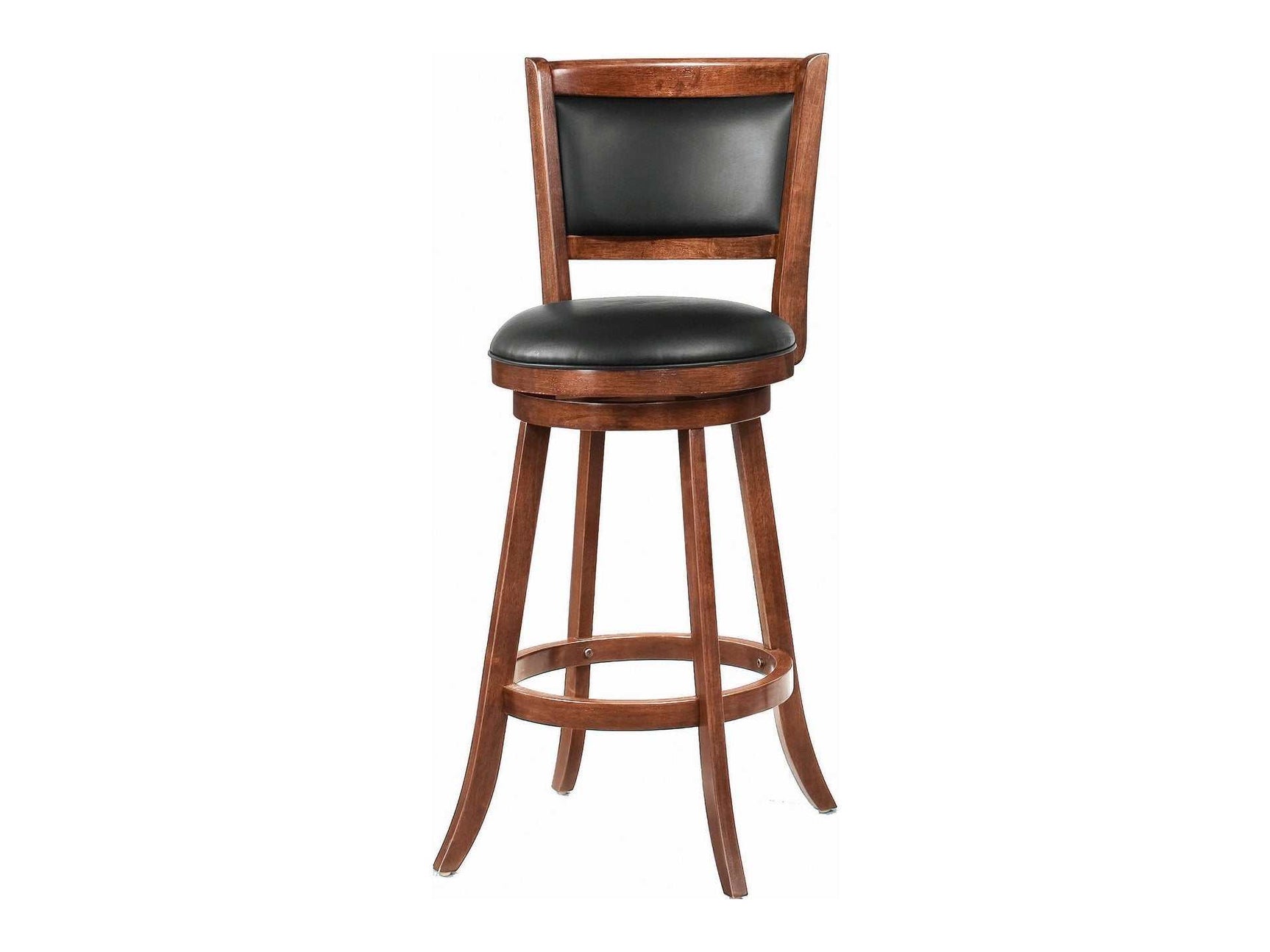 Broxton Chestnut & Black Swivel Bar Stools (Set Of 2) - Ornate Home