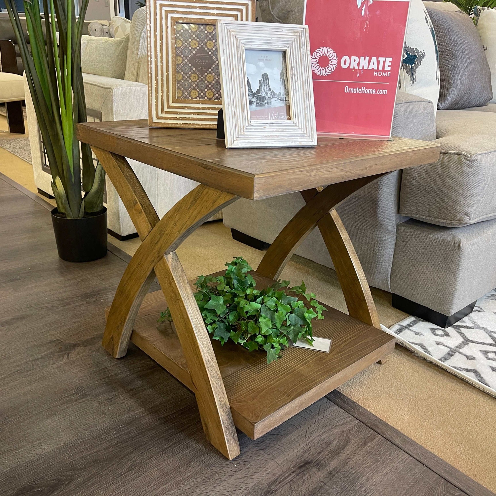 Bryanna Antique Light Oak 3pc Coffee Table Set - Ornate Home