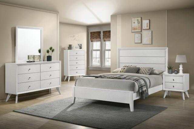 Dortmund White 4 Pc. Queen Bedroom Set - Ornate Home