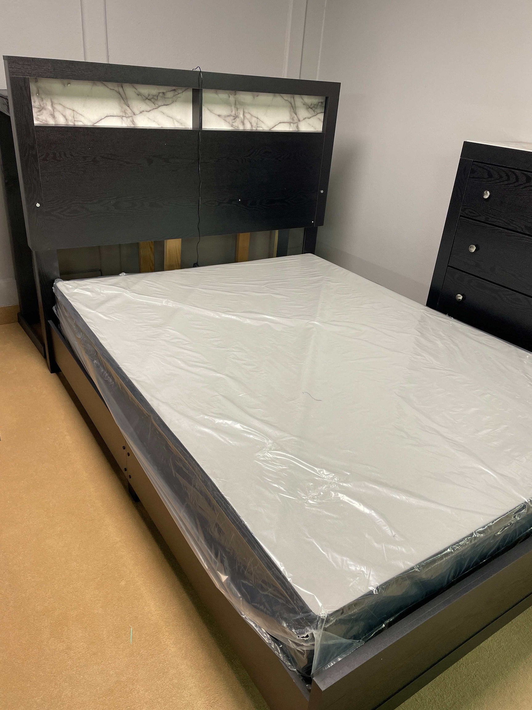 Cadence Black LED Panel Bed - Ornate Home