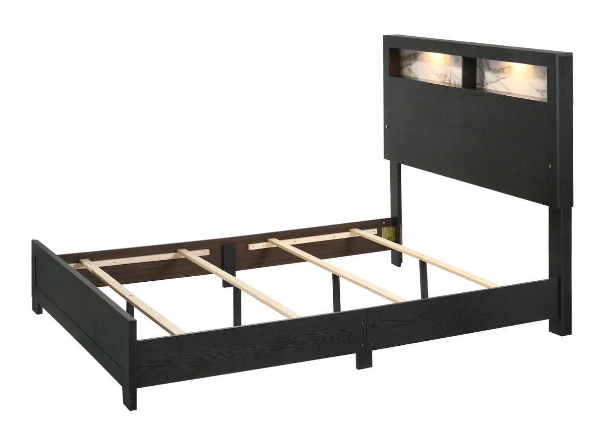 Cadence Black LED Panel Bedroom Set - Ornate Home