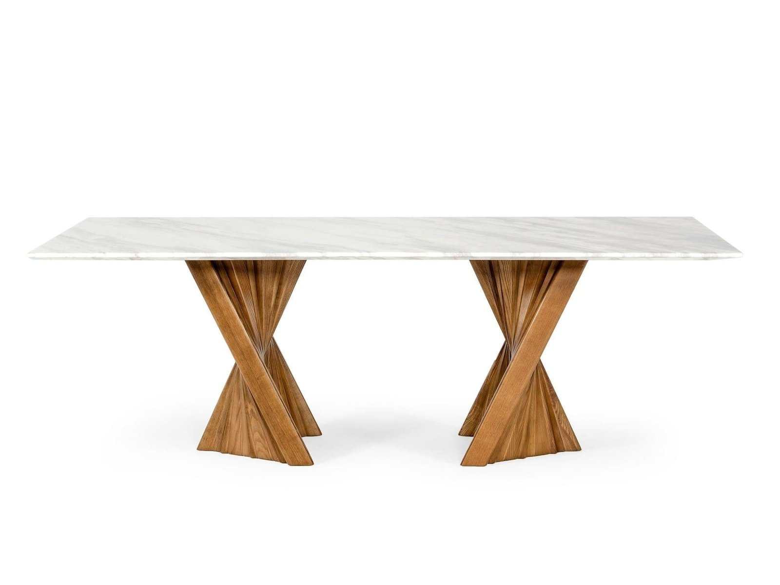 Cadence Walnut & Marble Dining Table - Ornate Home