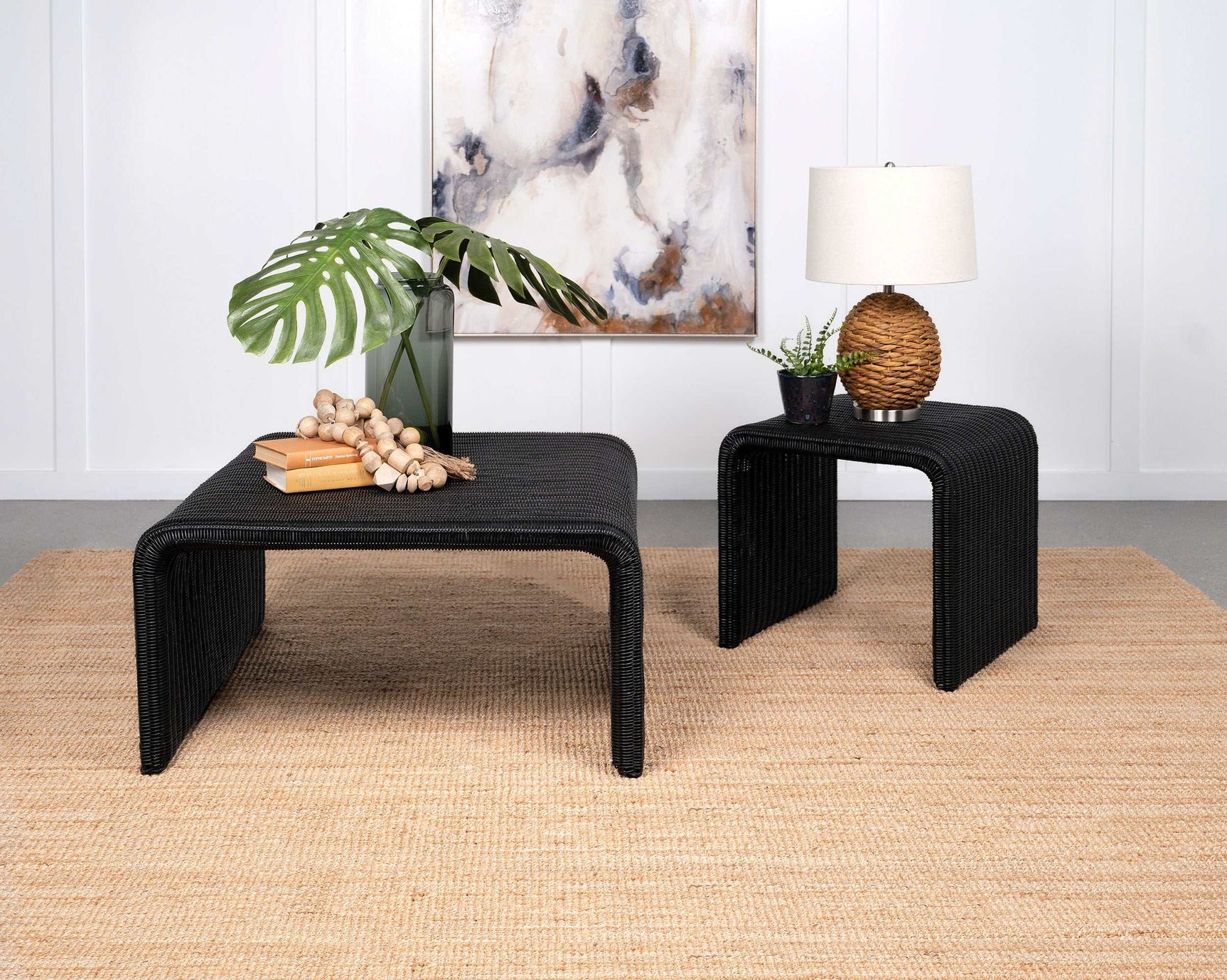 Cahya Black End Table - Ornate Home