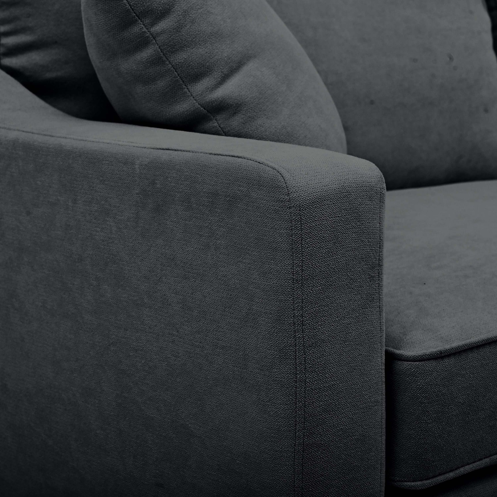 Calaveras Modern Loveseat with Iron Legs Dark Gray - Ornate Home