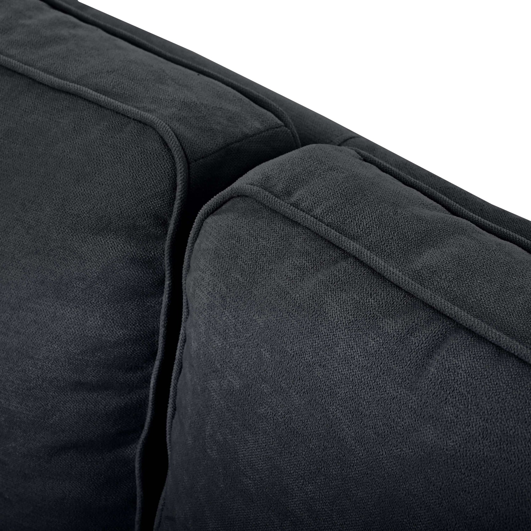 Calaveras Modern Loveseat with Iron Legs Dark Gray - Ornate Home