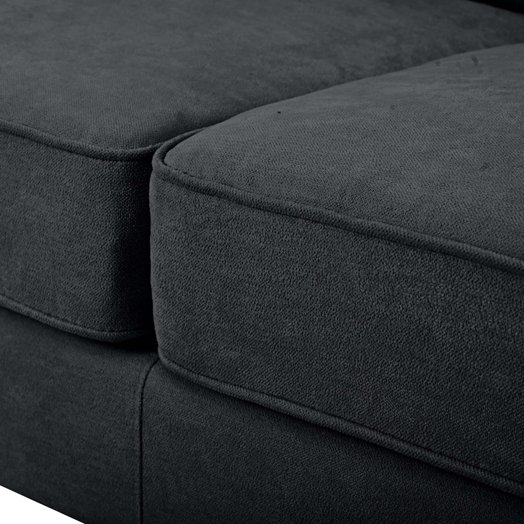 Calaveras Modern Loveseat with Iron Legs Dark Gray - Ornate Home