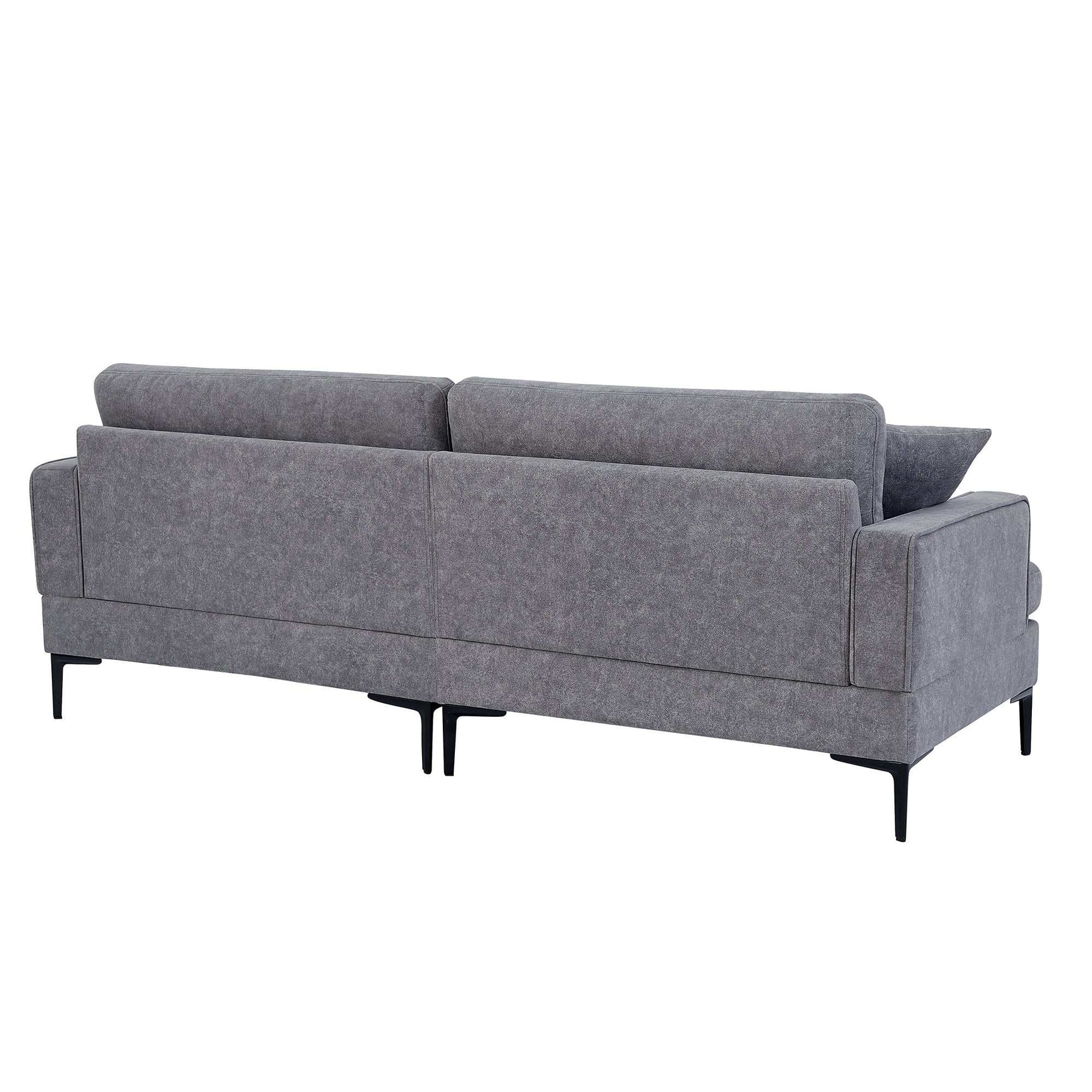 Calaveras Modern Loveseat with Iron Legs Gray - Ornate Home