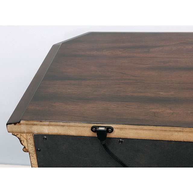 Calliope Espresso Nightstand - Ornate Home