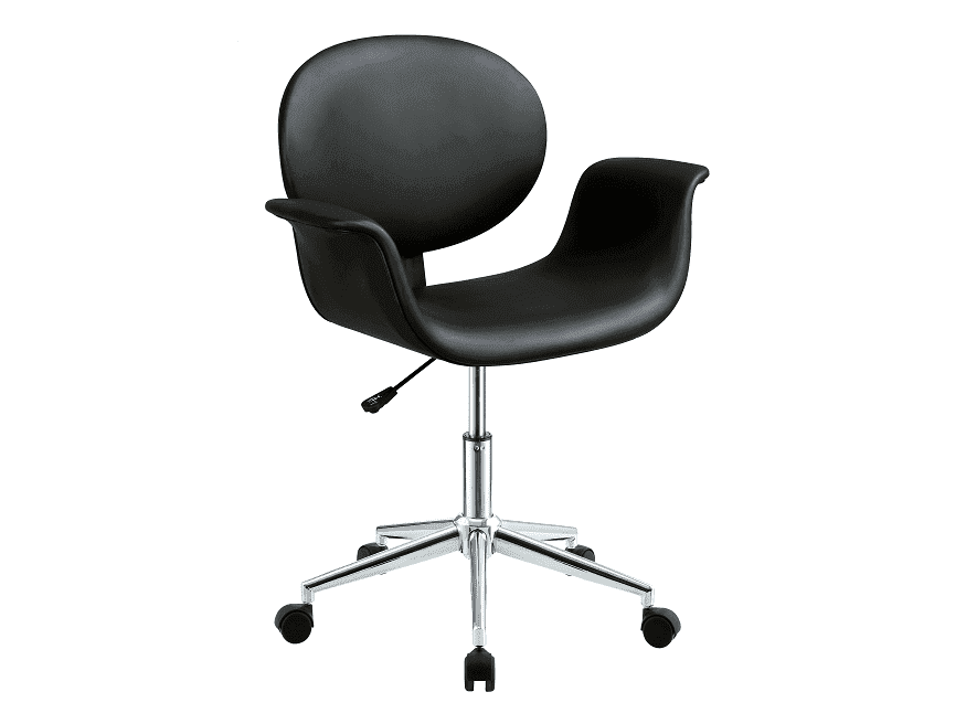 Camila Black PU Office Chair - Ornate Home