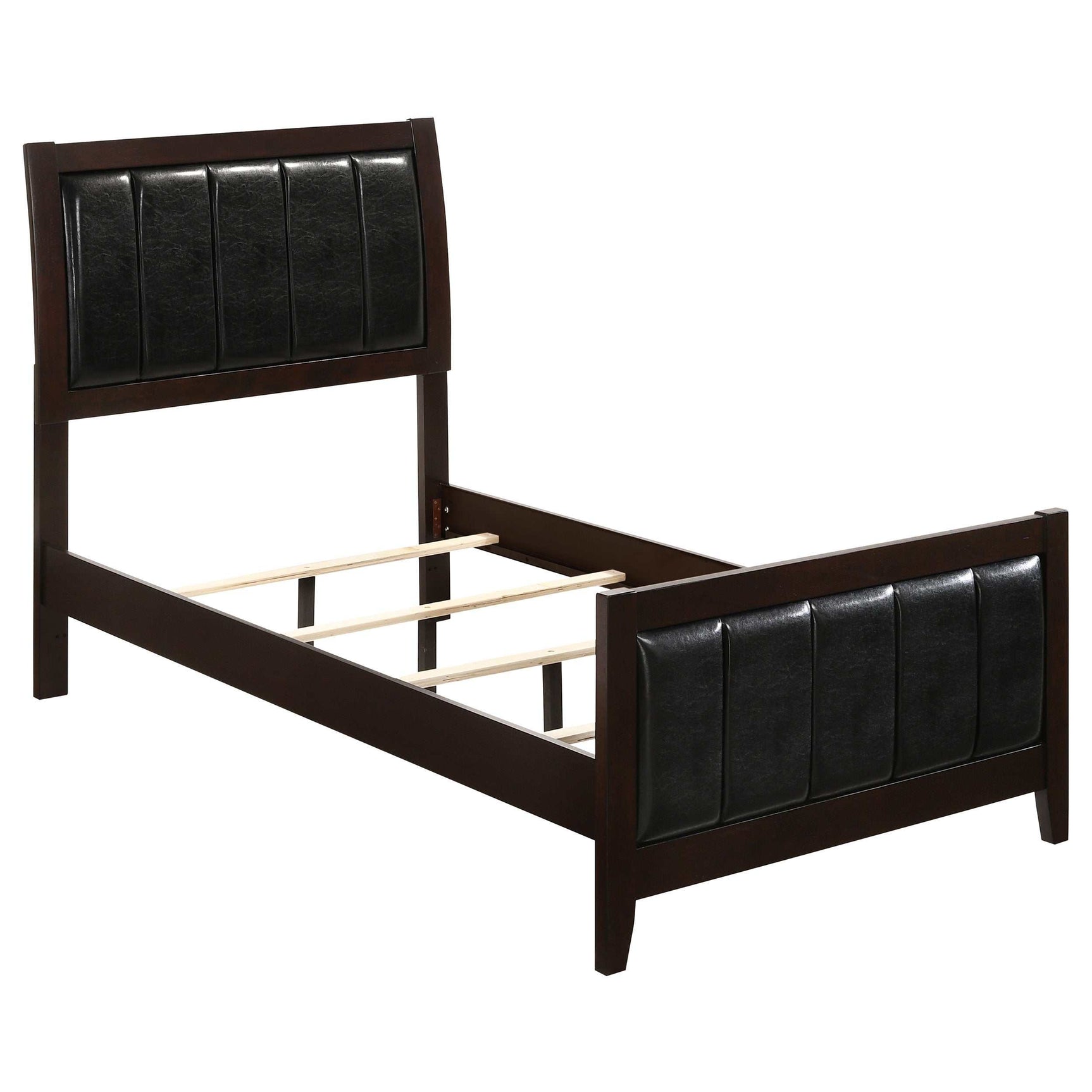 Carlton Cappuccino / Black Twin Bed 5 Pc Set - Ornate Home