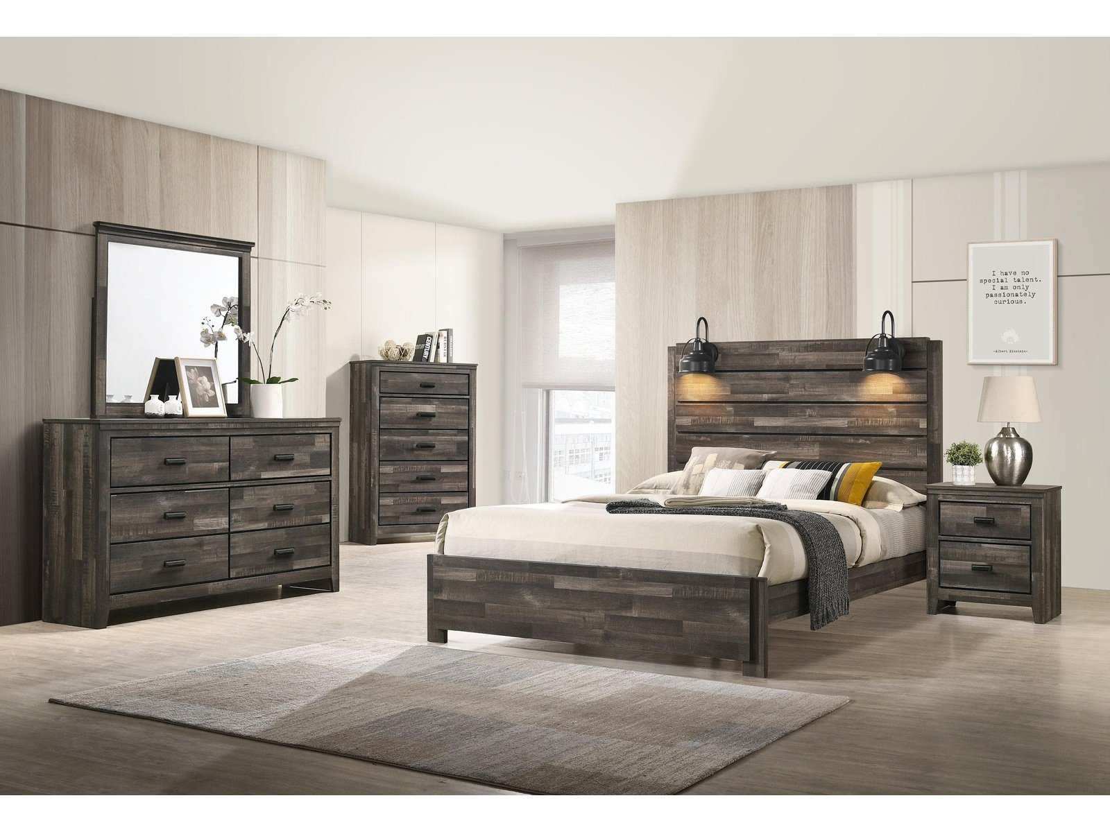 Carter Brown Platform Bedroom Set - Ornate Home