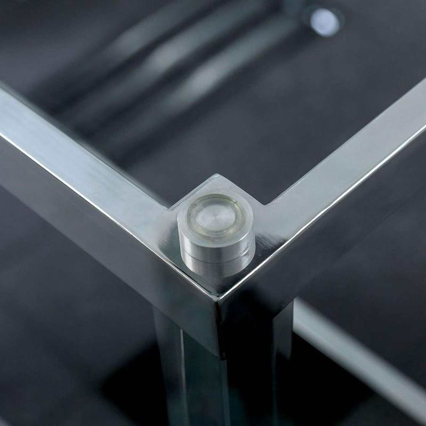 Casper Chrome & Glass Dining Room Table - Ornate Home