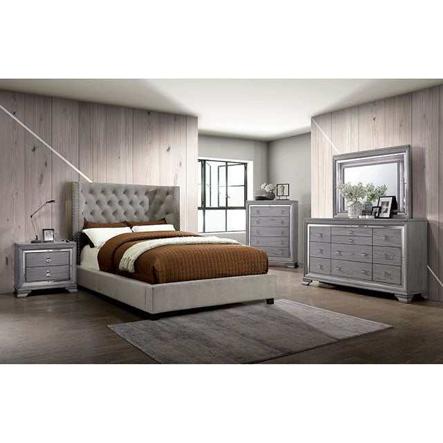 Cayla Gray Queen Bed - Ornate Home