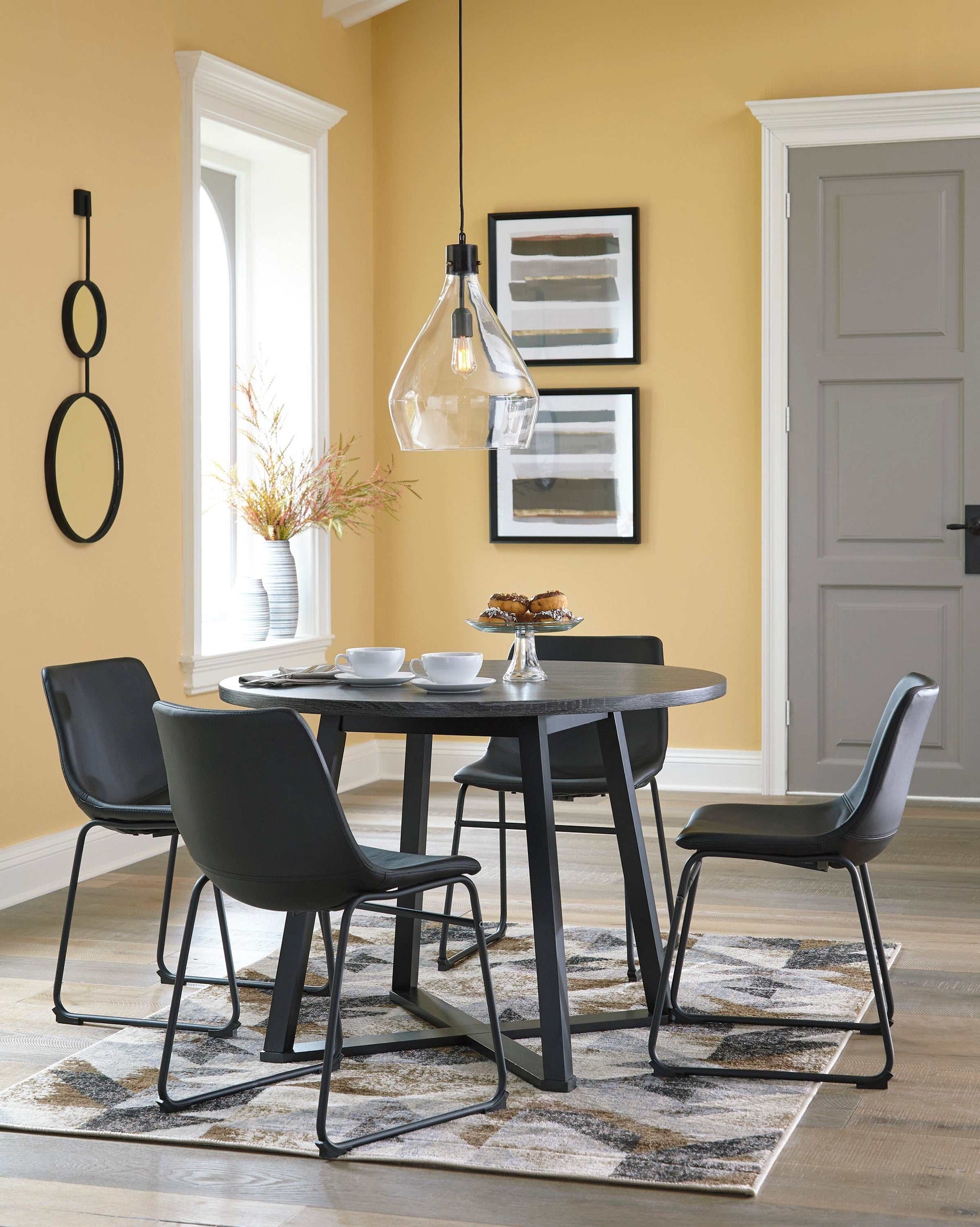 Centiar Black Side Chair (Set of 2) - Ornate Home