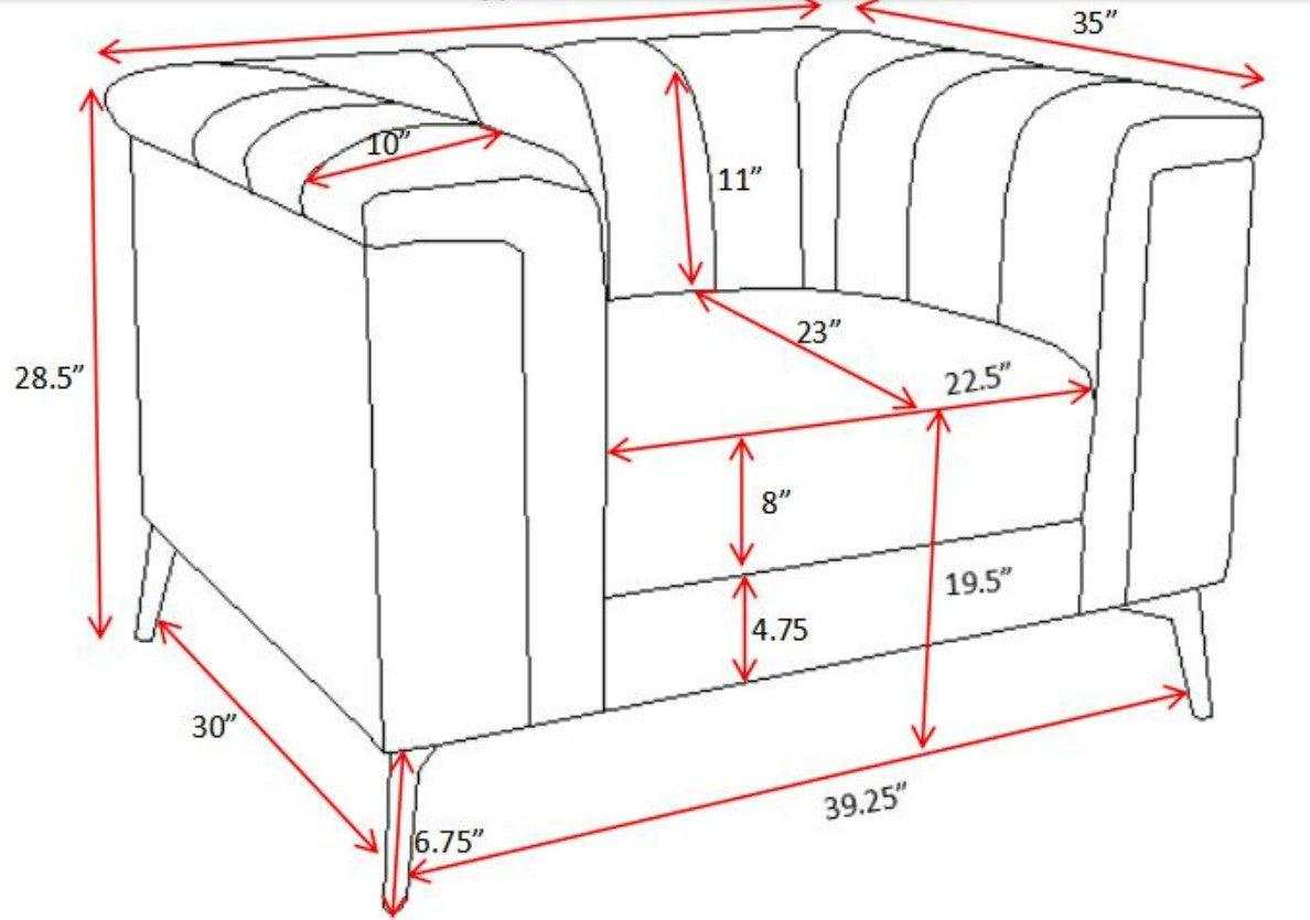 Chalet Blue Velvet Chair - Ornate Home