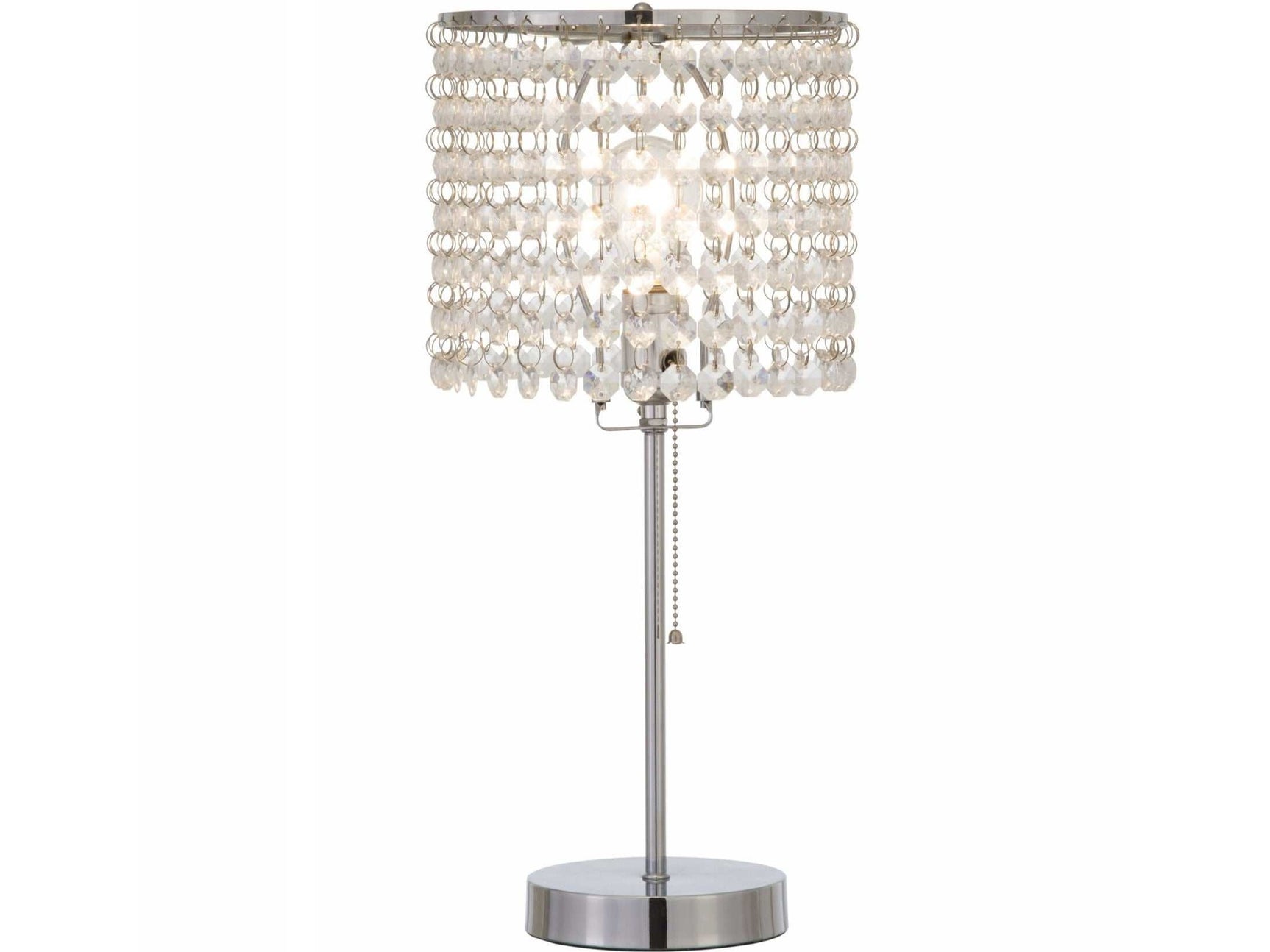 Chandelier Chrome 19" Table Lamp - Ornate Home