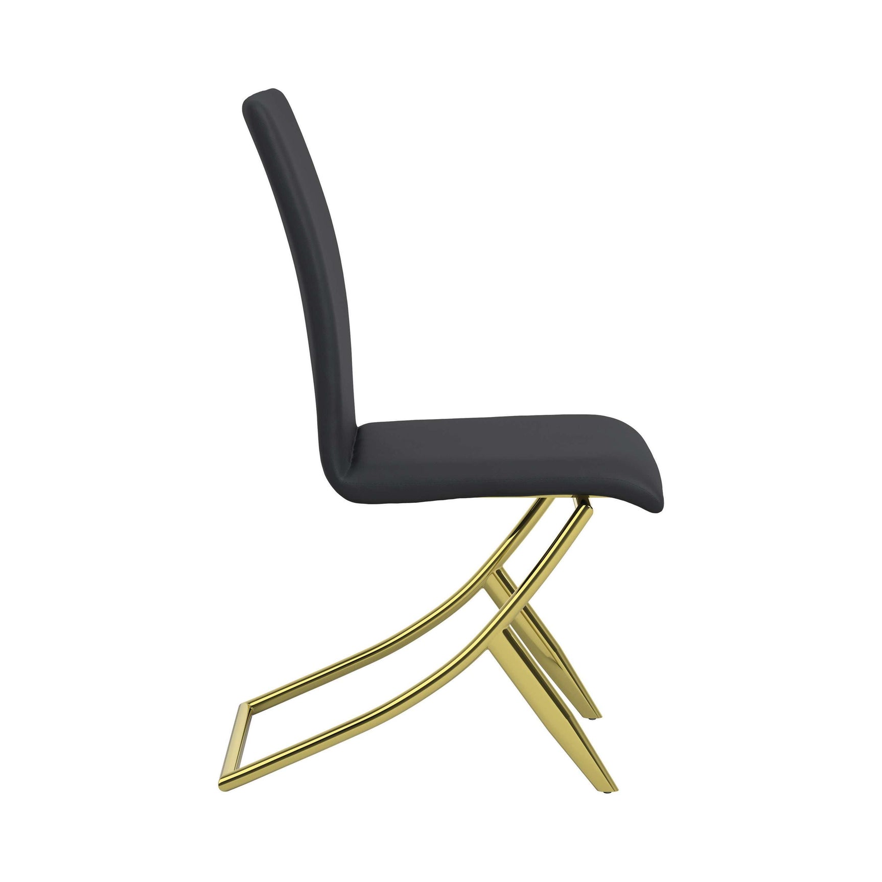 Chanel Brass & Black Side Chairs (Set Of 4) - Ornate Home