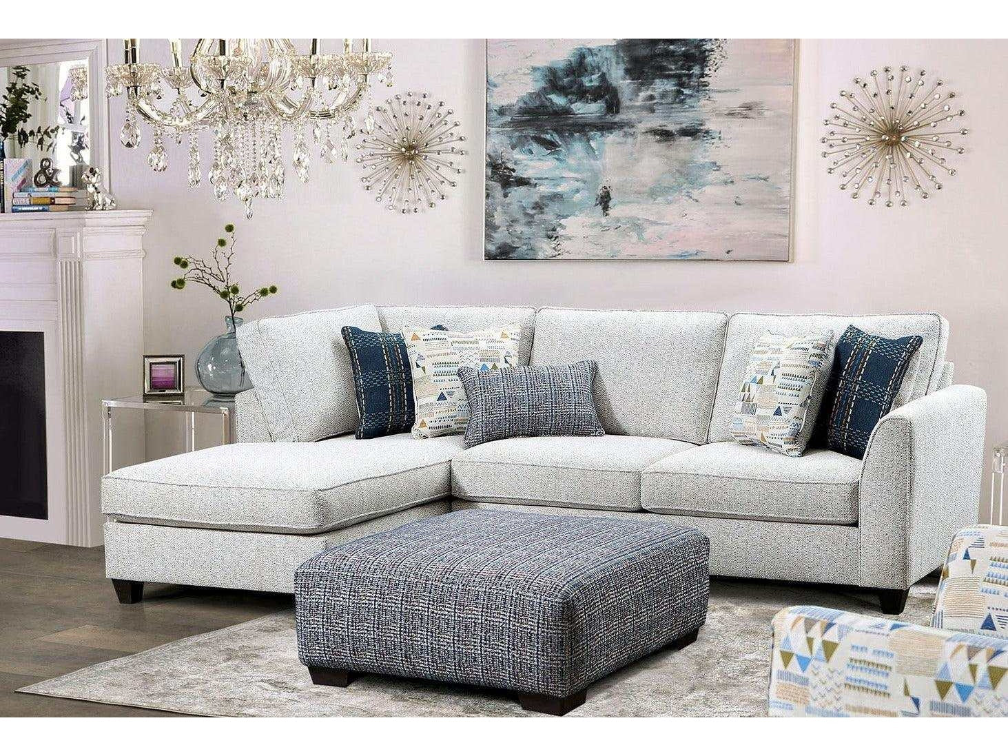 Chepstow Cream L Shape Sectional Sofa - Ornate Home