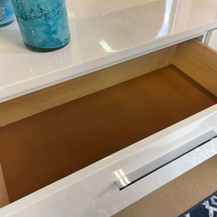 Christie White High Gloss Lacquer Dresser - Ornate Home